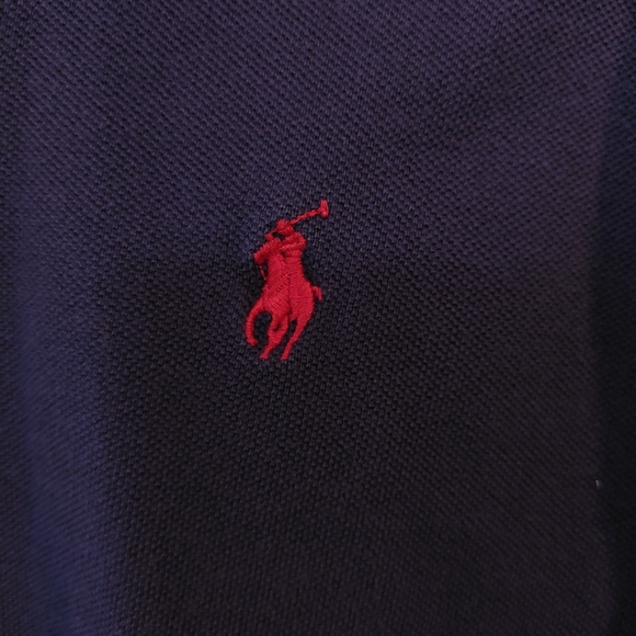 Polo By Ralph Lauren polo shirt XXL navy blue with red pony short sleeve - Picture 3 of 4